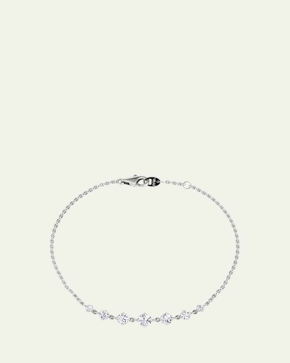 Linked 14K White Gold Lab Grown Diamond Tennis Bracelet, 0.85tcw